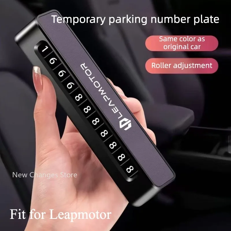 

For Leapmotor B10 B01 C01 C10 C11 C16 T03 Car Temporary Parking Mobile Phone Number Plate Interior Accessories