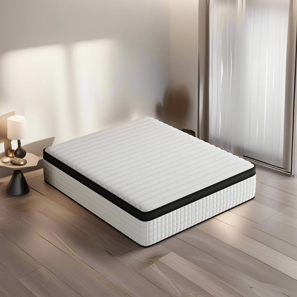 12-inch Twin Full Queen King Mattress PocketMedium Firm Hybid Mattresses In A BIsolation Cool SleepAnd PressureSpring For