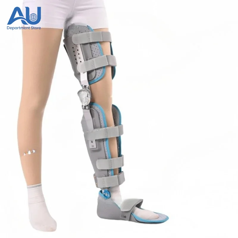 Adjustable Ankle Foot Fixation Brace, Knee Joint, Tibia, Fibula, Ankle Walking Brace, Lower Thigh Fixation Brace