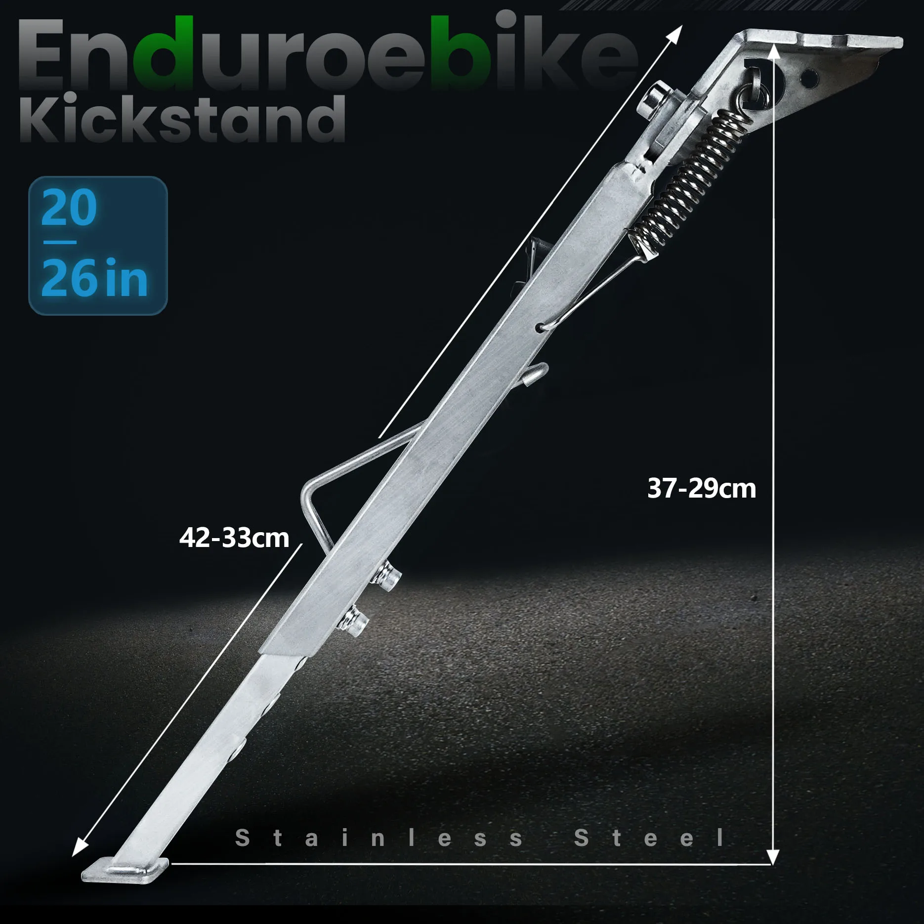 Enduroebike Kickstand Stainless Steel 20-26inch