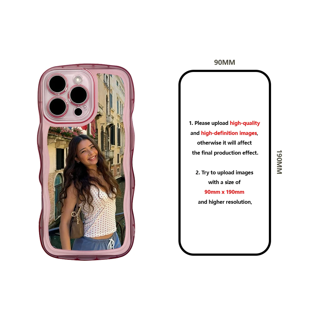 شخصية لتقوم بها بنفسك إطار موجة صور جديدة لينة حافظة من البولي يوريثان آيفون 16 15 14 13 12 11 برو Xs ماكس 16e X XR 7 8 Plus #2