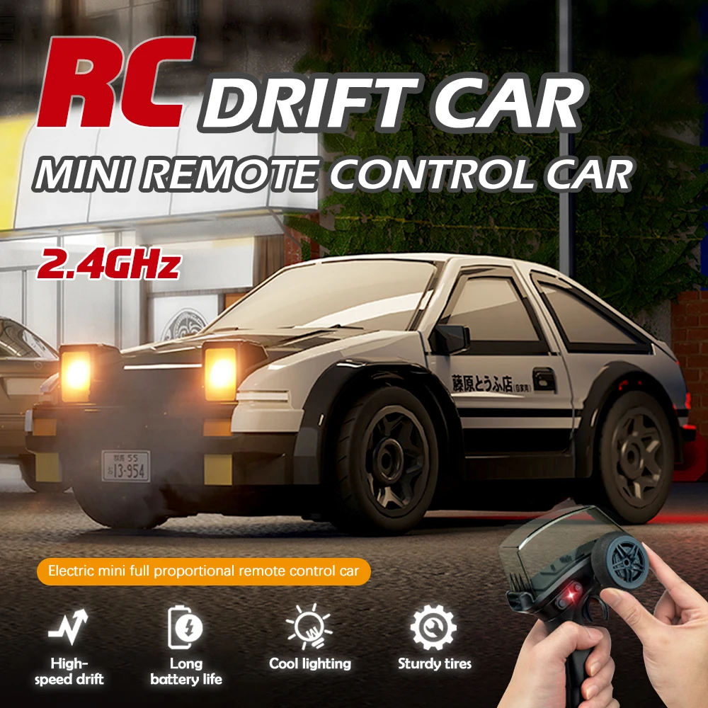 

1:64 Настольный дрифтовый автомобиль 4WD Мини RC Гоночная игрушка для мальчиков Автомобиль с дистанционным управлением со светодиодной подсветкой Идеальный подарок для детей от 6 лет