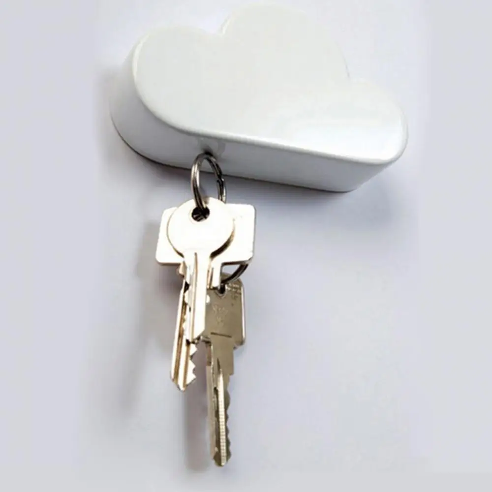 Fashion Creative Cloud-shaped Magnetic Keychain 1White Cloud Novelty Key Holder