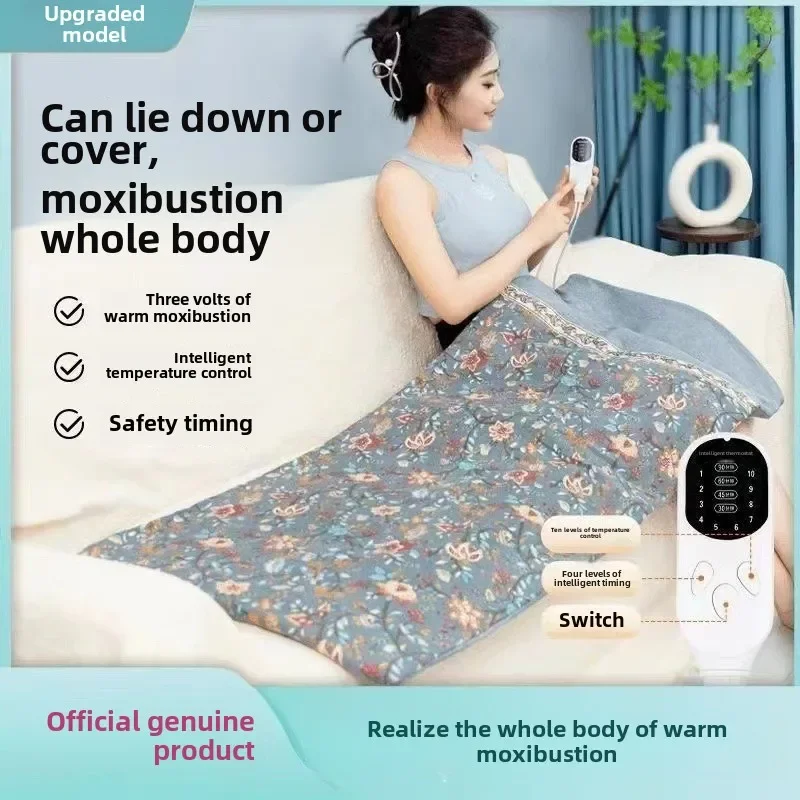 

Timed Temperature Control Electric Herbal Moxibustion Blanket – Warms The Entire Body Alleviates Pain and Is Ideal for Home Use