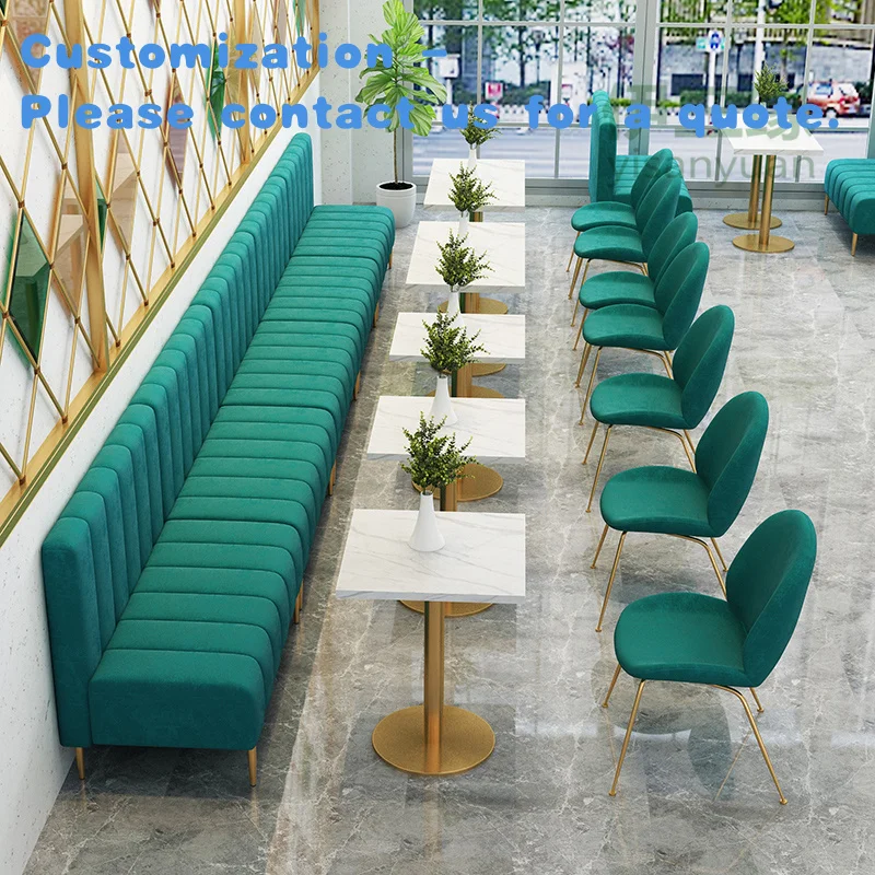 

custom.Commercial Use Cafe Furniture Chair Table Pu Booth Sofa Seating Restaurant Sofa Set
