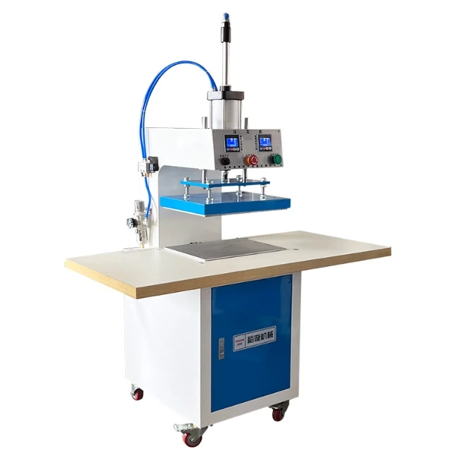 Automatic New Pneumatic Large Plate Leather Pressing Machine Embossed Hot Press for T-Shirt & Finished Clothes Leather