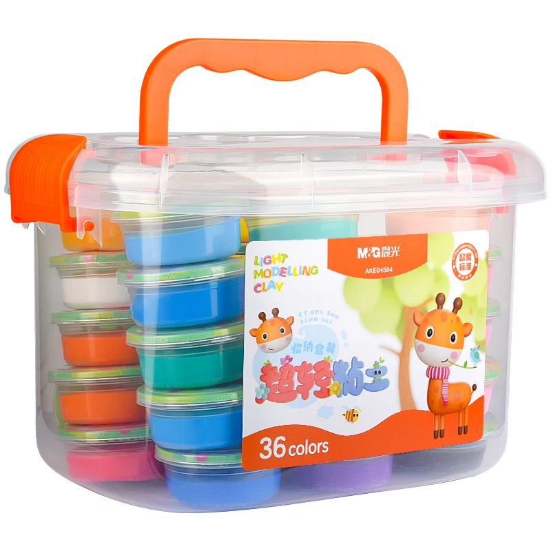 M&G 36 /24/12 Colors Ultralekka glina do modelowania w powietrzu z polimerem z narzędziami Miękka kreatywna glina do puzzli, zabawki dla dzieci DIY Prezenty