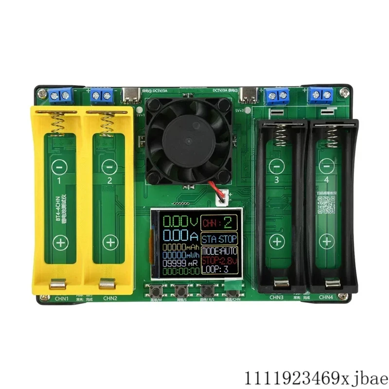 4-Channel 18650 21700 Battery Capacity Internal Resistance Tester Analyzer Charger With 1.77