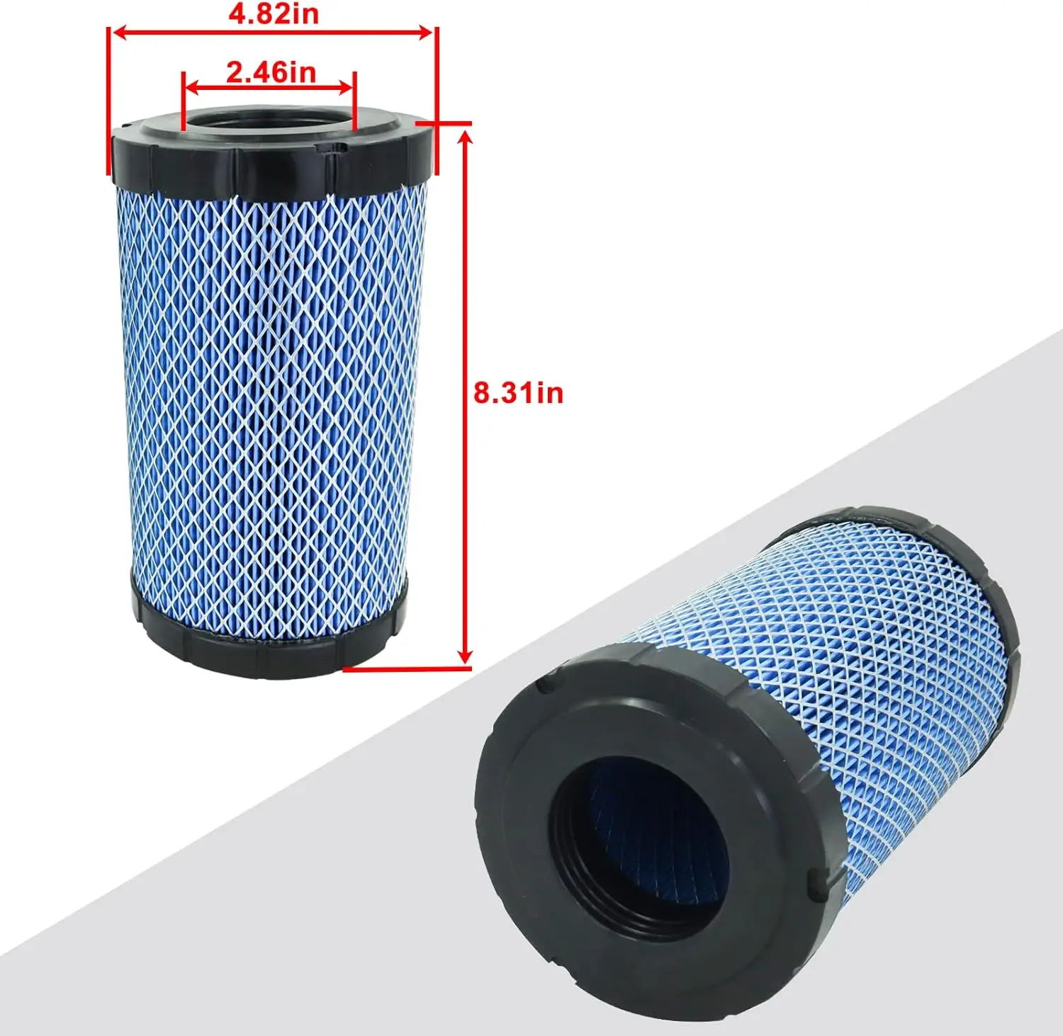 7082265 Air Filter for Polaris RANGER 1000, RANGER XP 1000 EPS, RANGER CREW XP 1000, 2018-2025 with 2540086 Oil Filter
