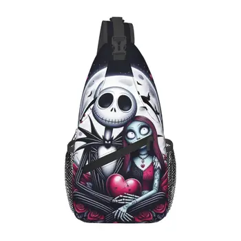 Personalizado pesadelo antes do natal ombro crossbody peito mochila ombro sacos jack skellington mochila de ombro