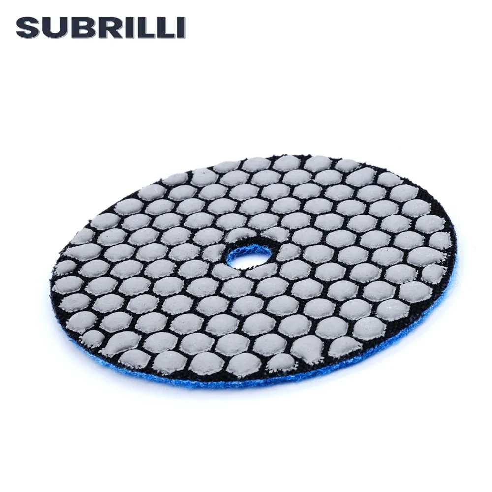 Subrilli almofada de polimento a seco para granito 1pc 4 polegada resina diamante disco abrasivo pedra mármore concreto rebolo ângulo ginder