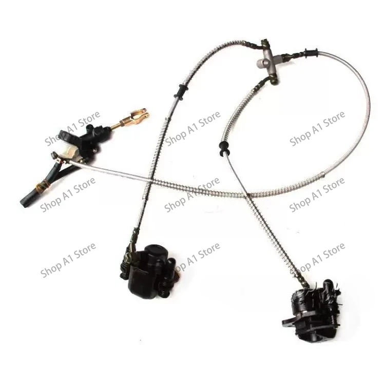 DIY four-wheel kart ATV modified accessories rear foot brake one to two hydraulic brake pump disc brake assembly