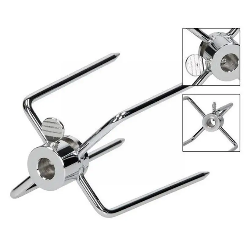 Rotating fix Fork Barbecue Skewer Oven Accessories Skewer Steel BBQ Skewer Fork Barbecue Food Spit Meat Grill Forks Tool Gr D1J9