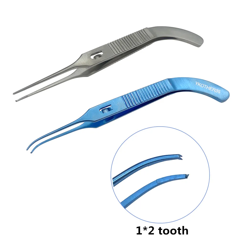 1pcs Helveston Fixation Forceps Autoclaveable 1*2 tooth Ophthalmic Surgical Instrument