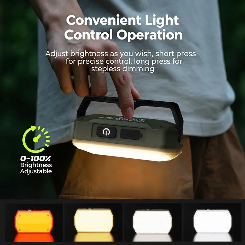 -Strong Magnet Portable Work Light 21700mAh High Capacity Rechargeable Outdoor Camping Lantern for Tent Fishing