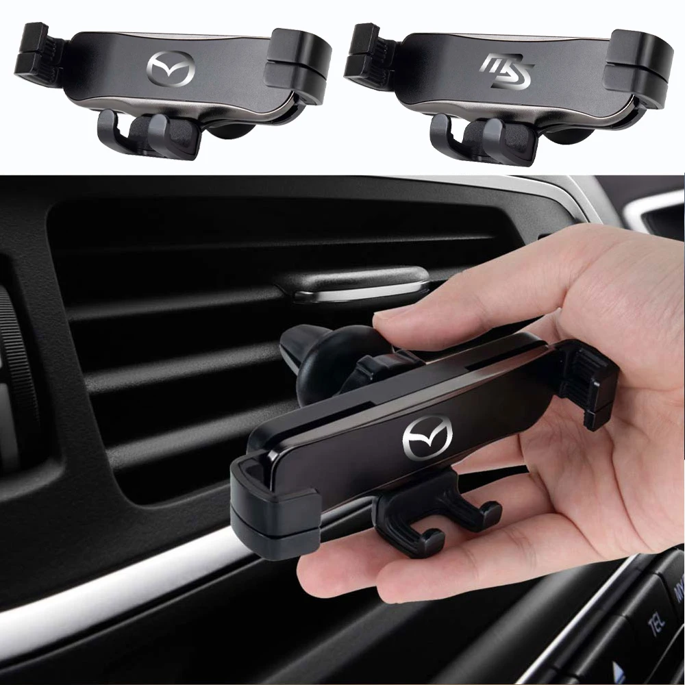 1Pcs Gravity Car Phone Holder Vent Mount Car Phone Holder For IPhone For Mazda 2 3 7 6 Axela MS CX-5 CX-3 RX7 Atenza Demio CX-7