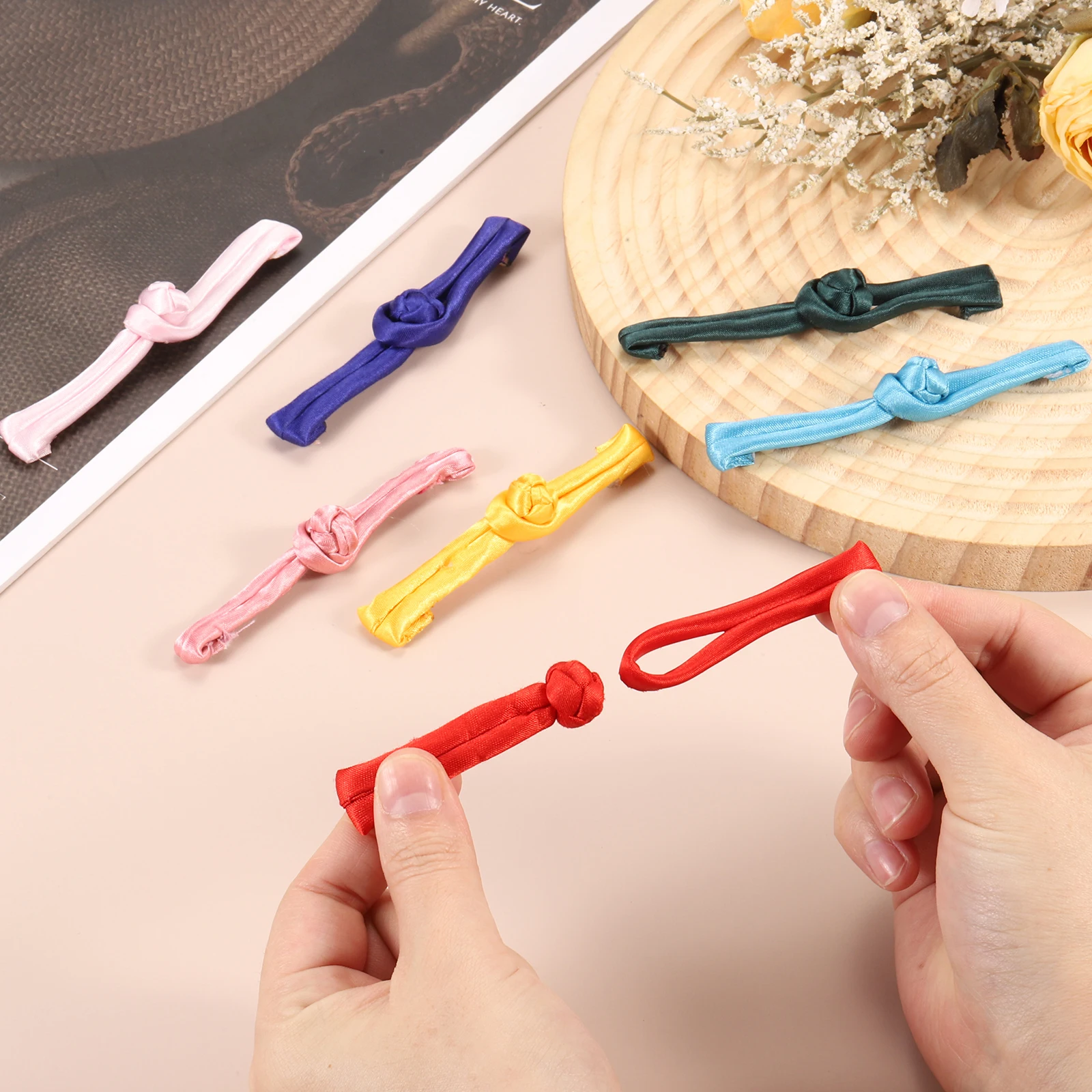 uxcell Chinese Knots Frog Buttons Closure Sewing Buttons Fasteners for DIY Sewing Coats Cloak Sweater Bridal Costume 6pcs