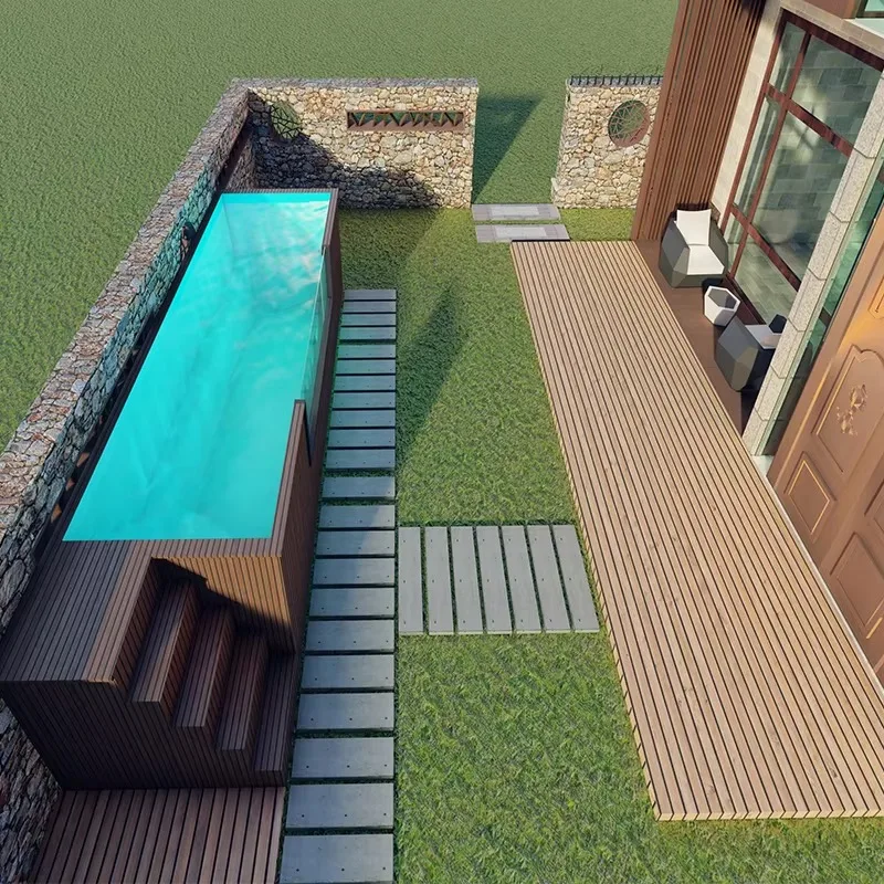 Portable swimming pool container 20ft rustproof anti leak outdoor above ground pool villa courtyard family recreation Customized