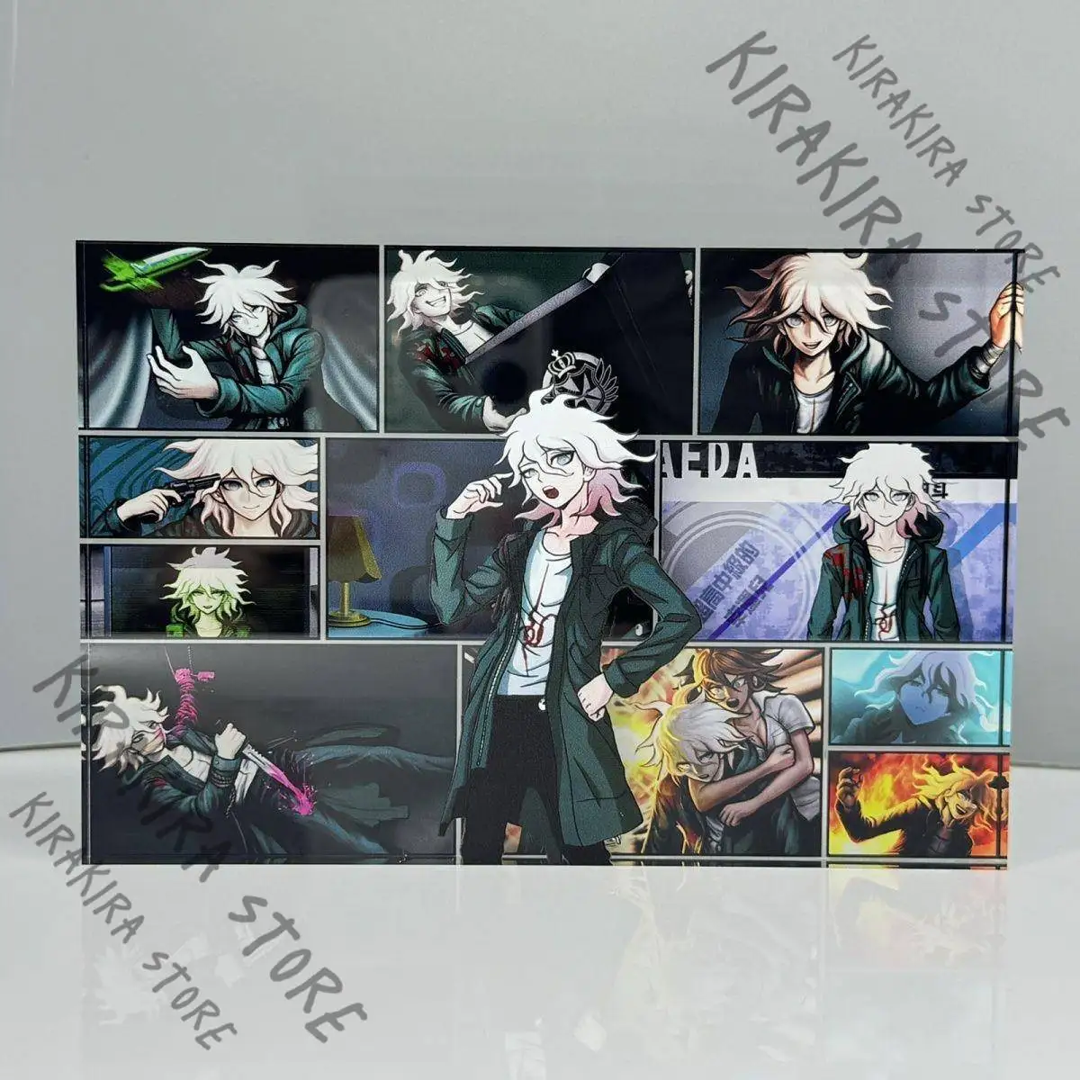 Danganronpa Nagito Komaeda الاكريليك الطوب جونغ الدائمة علامة أنيمي مؤشر مجلس الديكور تأثيري حامل لوحة هدية عيد الميلاد