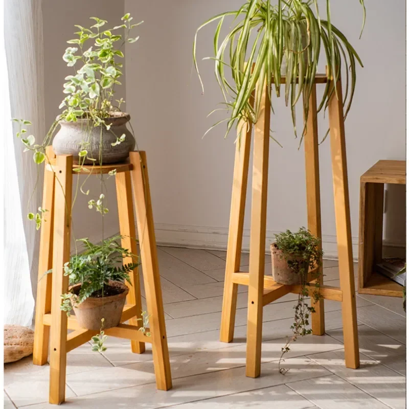 

Solid Wood Plant Stand for Living Room, Floor to Ceiling, Shelf for Flowers, Balcony Decor, Stable, Load-Bearing, Indoor Garden