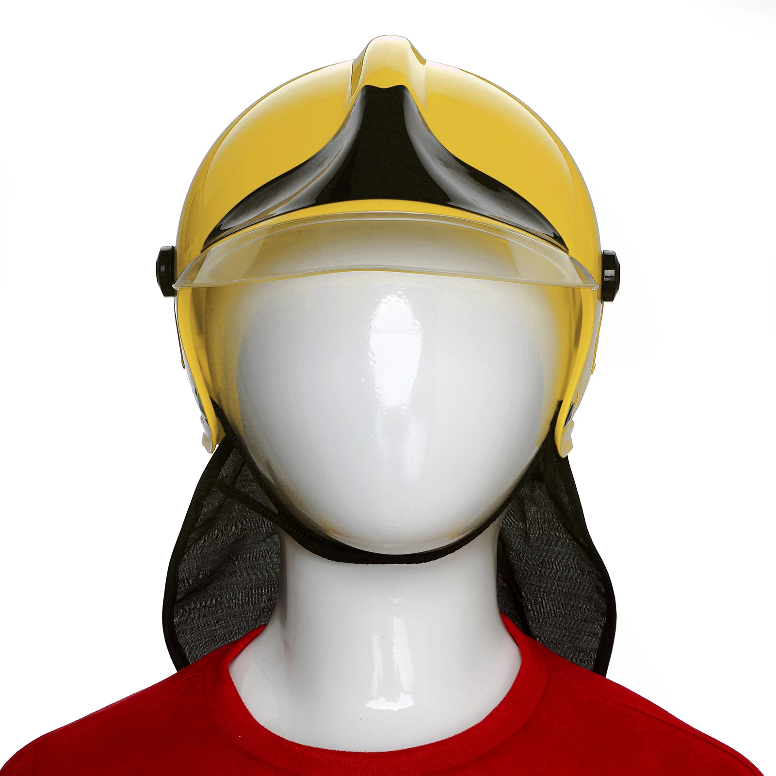 Plastic Firefighting Helmet  for Fire Fighter Firefighter With Cape Mask Protective Stage Performance Props Fireman Cosplay Caps