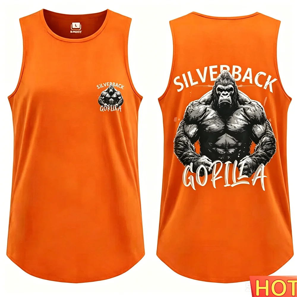 Men's sleeveless T-shirt Retro Hip Hop Gym vest Men Fitness Muscle men's t-shirts and tank tops quick-dry fitness vests clothing