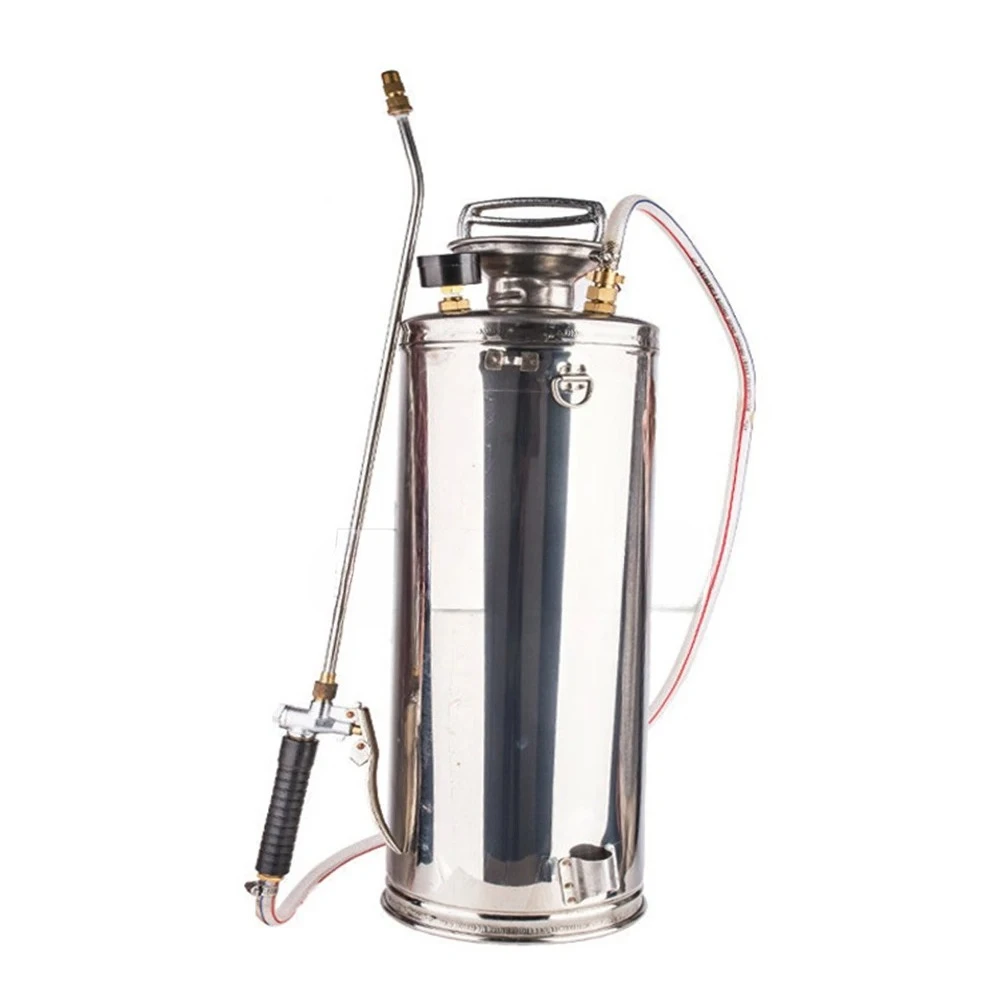 4~12L Thickened Manual Air Pressure Acid Alkali Resistant Car Cleaning/Garden Watering Stainless Steel Watering Sprayer