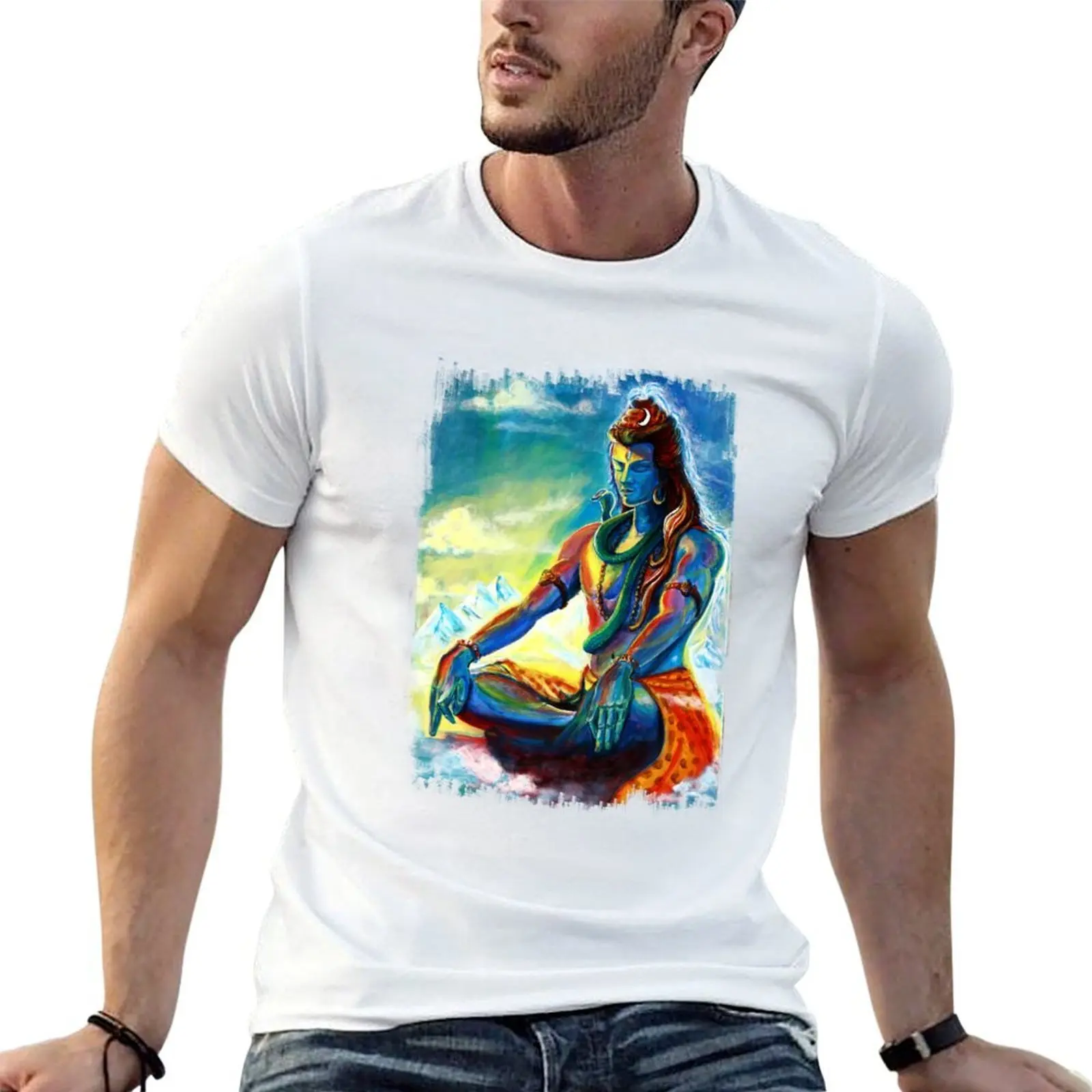 Majestic Naga Shiva in Eternal meditation T-Shirt Luxury man Louboutins men clothes