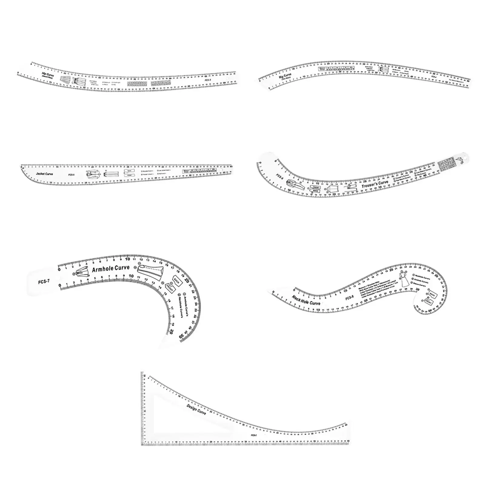 Sewing French Curve Ruler Measure Dressmaking Tailor Drawing Template Craft Tool