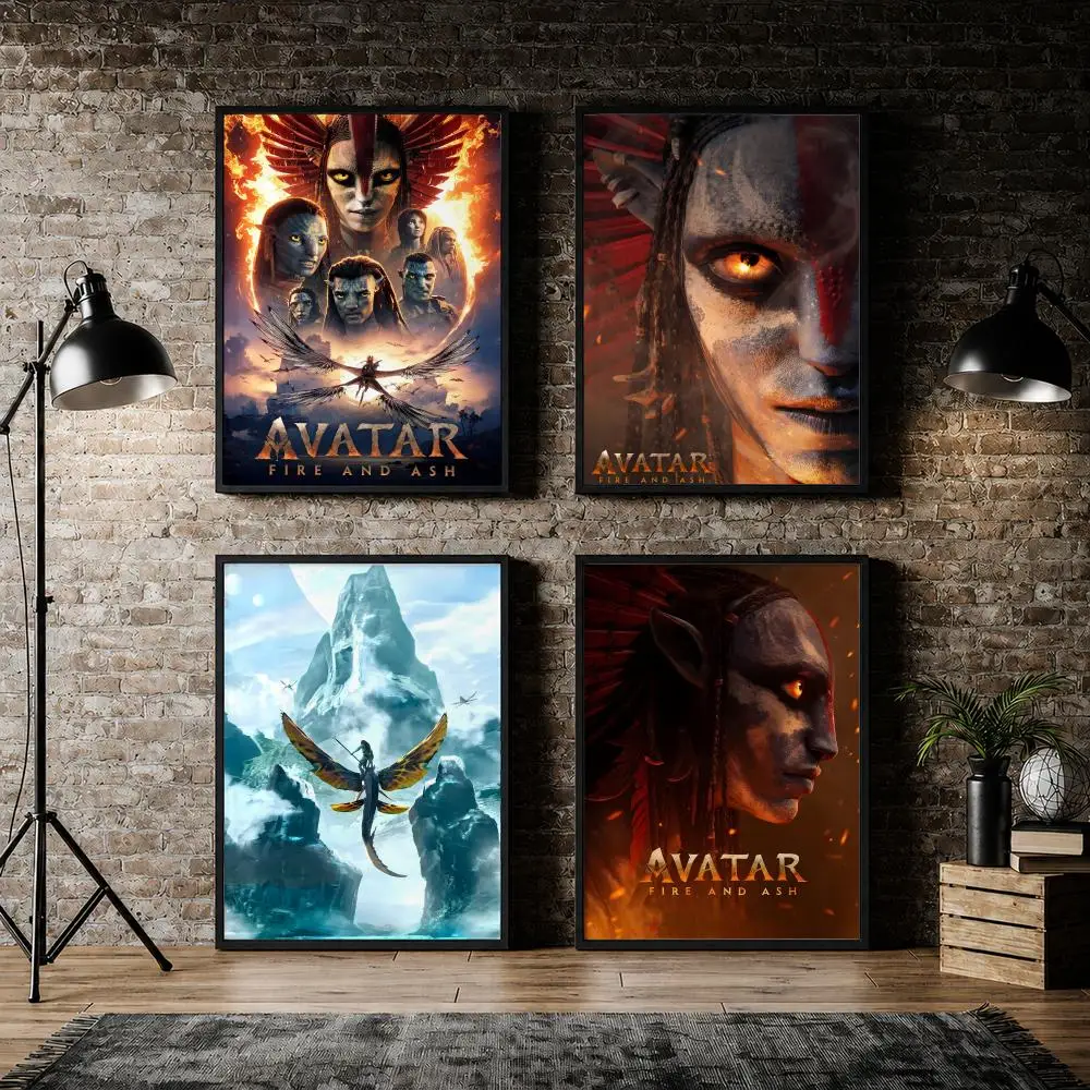 Film A-Avatar Pandora Fire and Ash Poster PVC HD Peel and Stick Modern Poster Home Office Living Room Dining Room Wall Decor