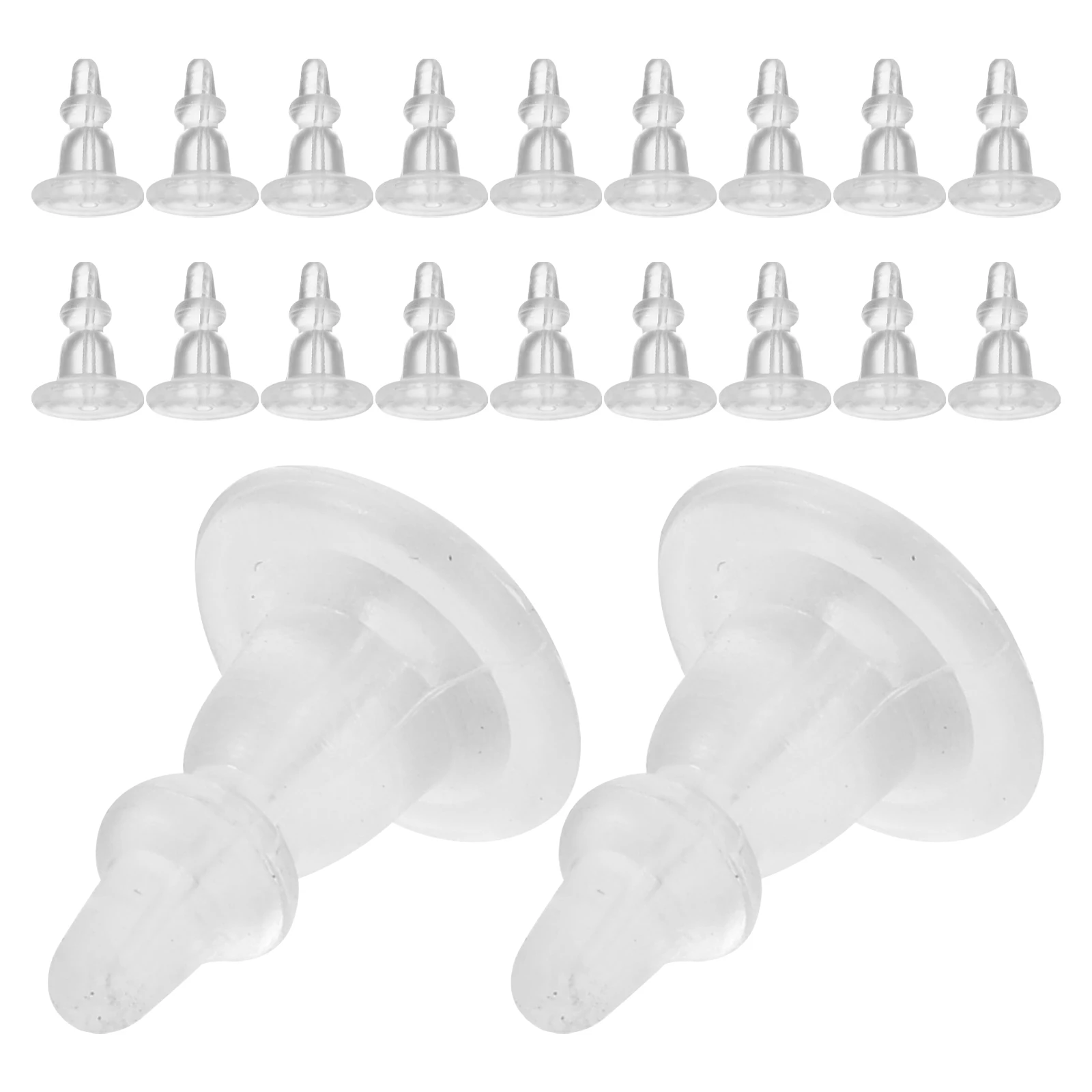 

50pcs Silicone Backs Durable Secure Locking Stoppers Replacement Jewelry Accessories Diy Safety Earring Plugs Unique Earring
