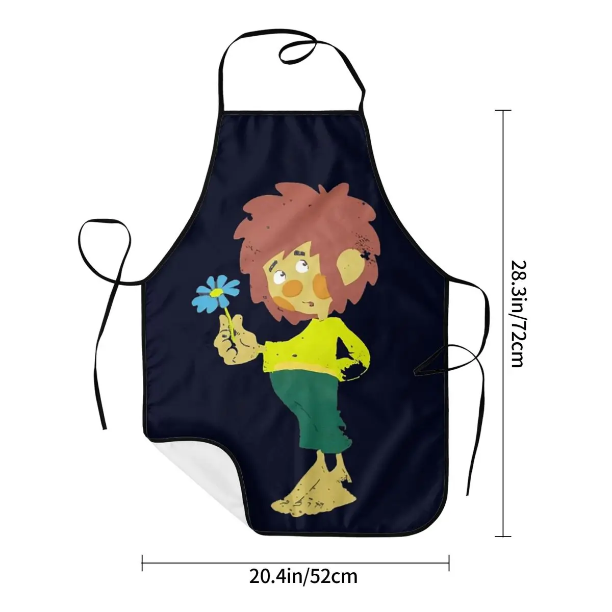 Pumuckl Blume - Figur 1983 Apron Chef Cooking Cuisine Tablier Waterproof Bib Kitchen Cleaning Pinafore for Women Men Gardening