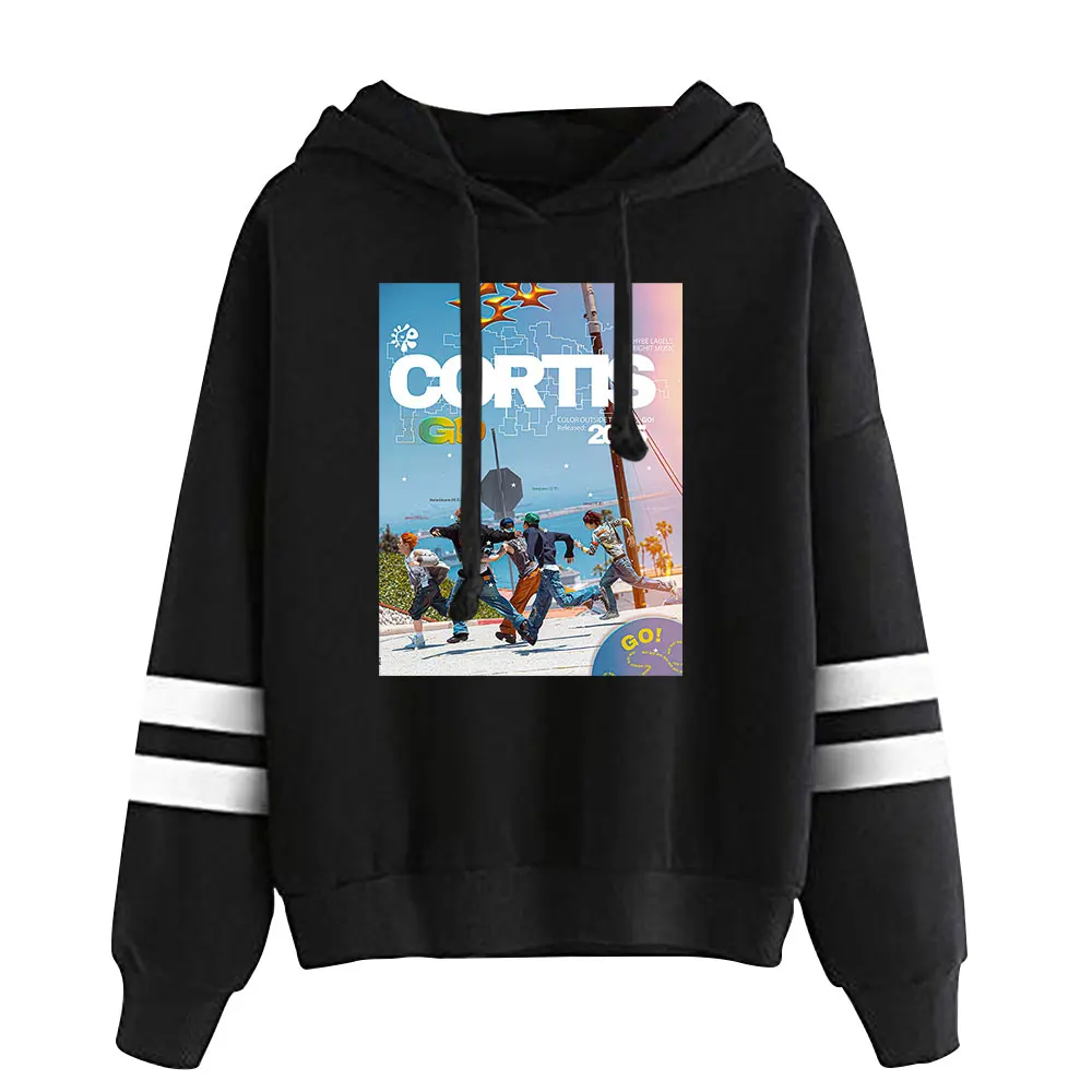 

KPOP CORTIS COLOR OUTSIDE THE LINES Album Забавная толстовка с капюшоном в стиле хип-хоп с графическим рисунком Унисекс Уличная одежда Спортивный костюм в стиле Харадзюку