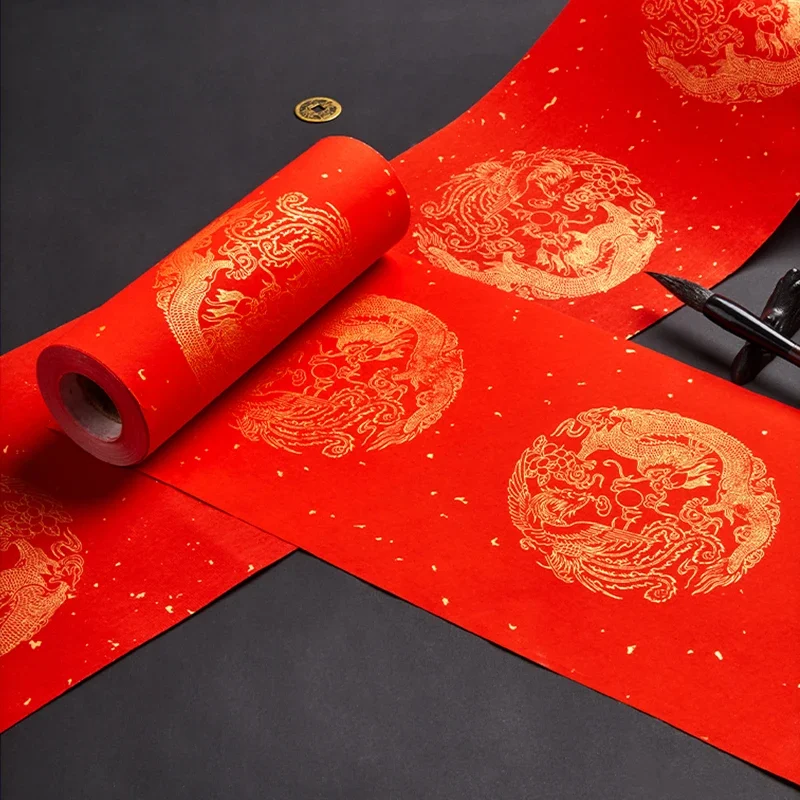 مهرجان الربيع الصيني مخطوطات ورق شوان الأحمر فارغة رشاقته مقاطع صينية ورق الأرز Chunlian السنة الجديدة باب حفلات الزفاف #4
