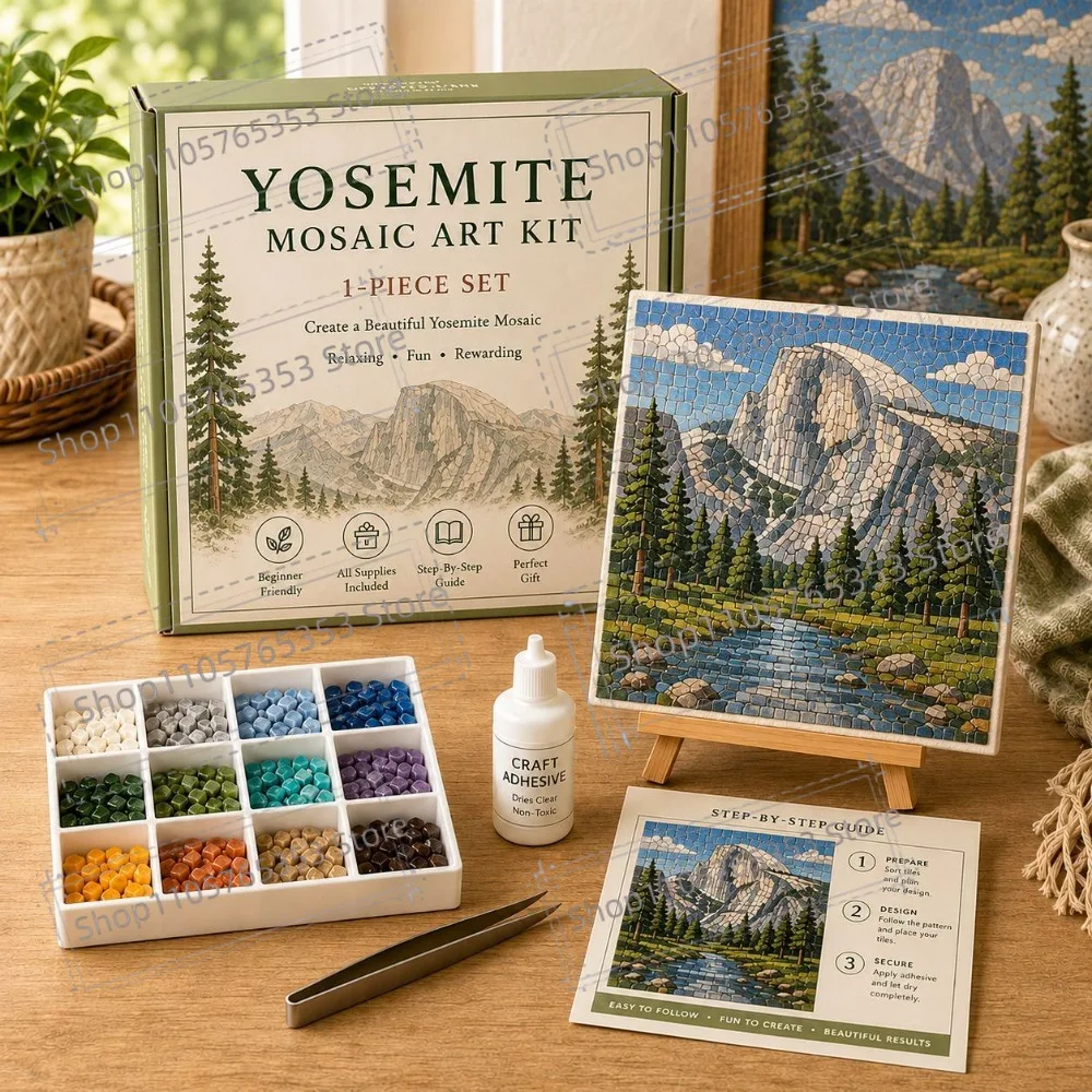 2026 DIY Mosaic Art Making Kit, Complete Handcraft Supplies Set, Vintage Building Mosaic Picture Kit Gift Home Decoration
