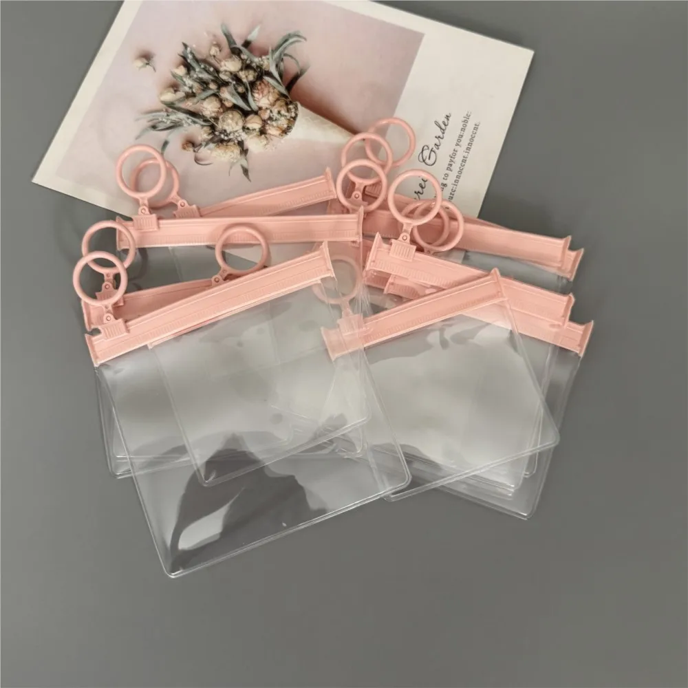10Pcs Small Jewelry Transparent Packaging Zip Plastic Bag Matte Cute Zipper Bags For Reusable Earrings Necklaces Jewelry Storage