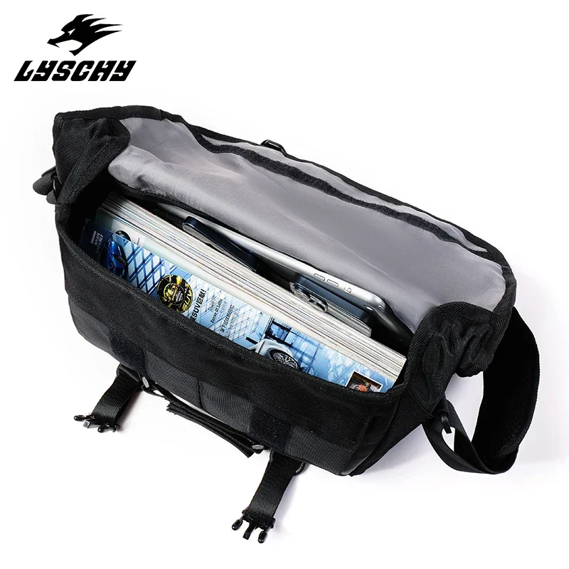 Newest LYSCHY Waterproof Crossbody Messenger Bag Postman Bag Knight Equipment Male Motorcycle Riding Shoulder Bag