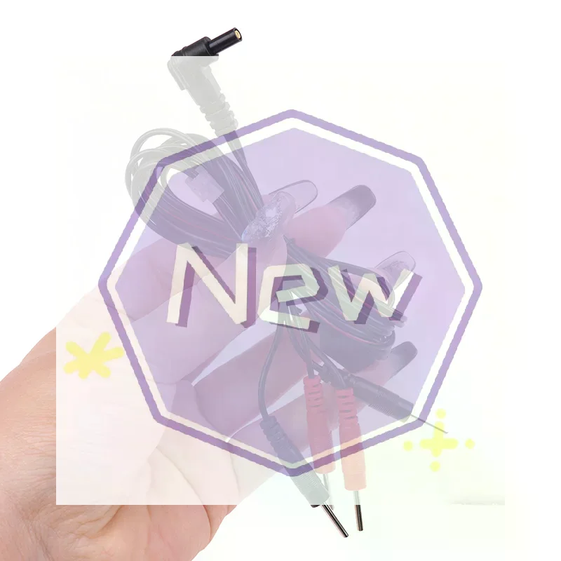 1Pcs 2.35mm New Electrotherapy Electrode Lead Electric Shock Wires Cable For Massager Connection Cable Massage And Relaxation