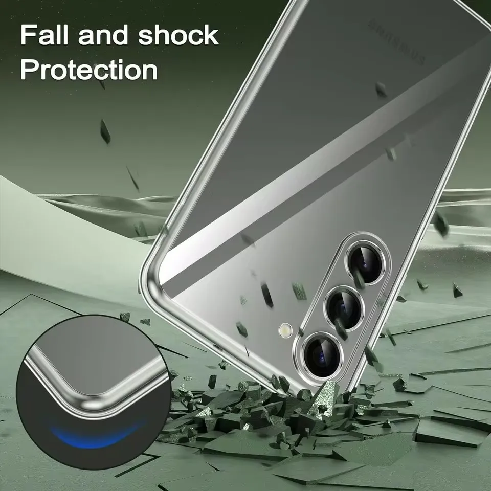 Custodia morbida in silicone trasparente per Samsung A56 A55 A53 A13 A52 A35 A34 A33 A54 A16 A15 A36 A51 A52S S24 S22 S21 S23 S25 Ultra