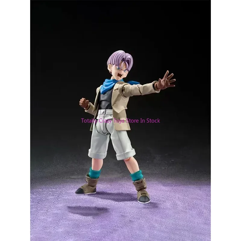 오리지널 반다이 S.H.Figuarts SHF 트랭크스 슈퍼 사이언 GT Pvc12cm 재고 있음 애니메이션 액션 컬렉션 피규어 모델 장난감