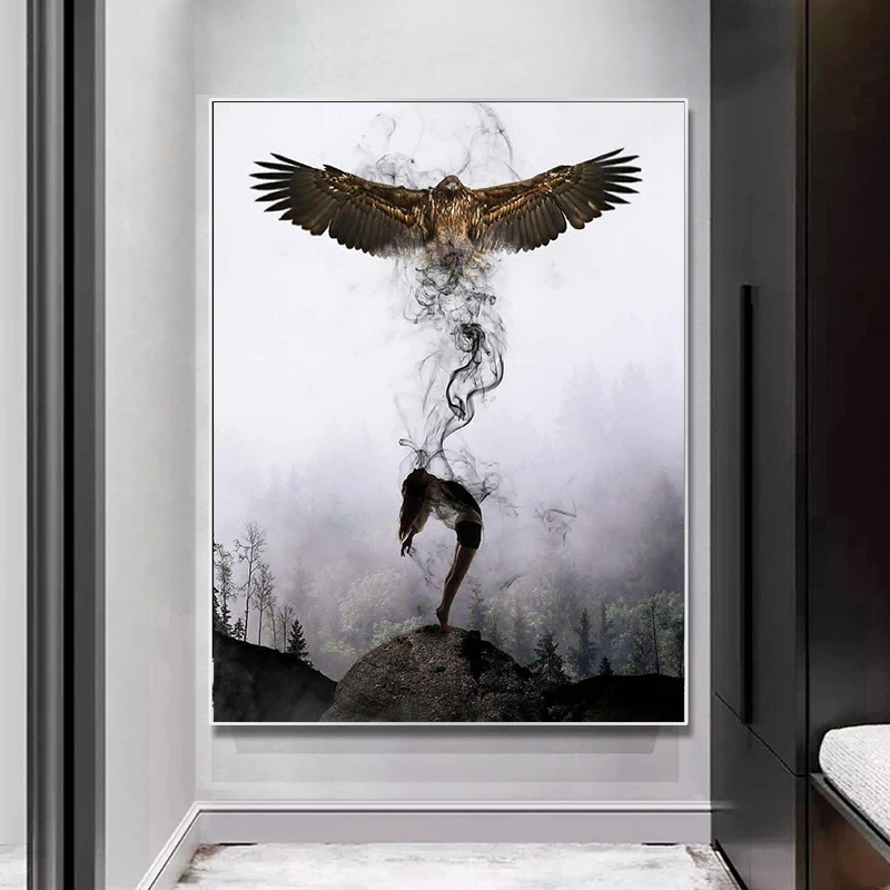 Wall Art Canvas Painting Poster Eagle Canvas Prints Poster Decorative Tableau Mural Home Decor Modern Canvas Art Tuinposter