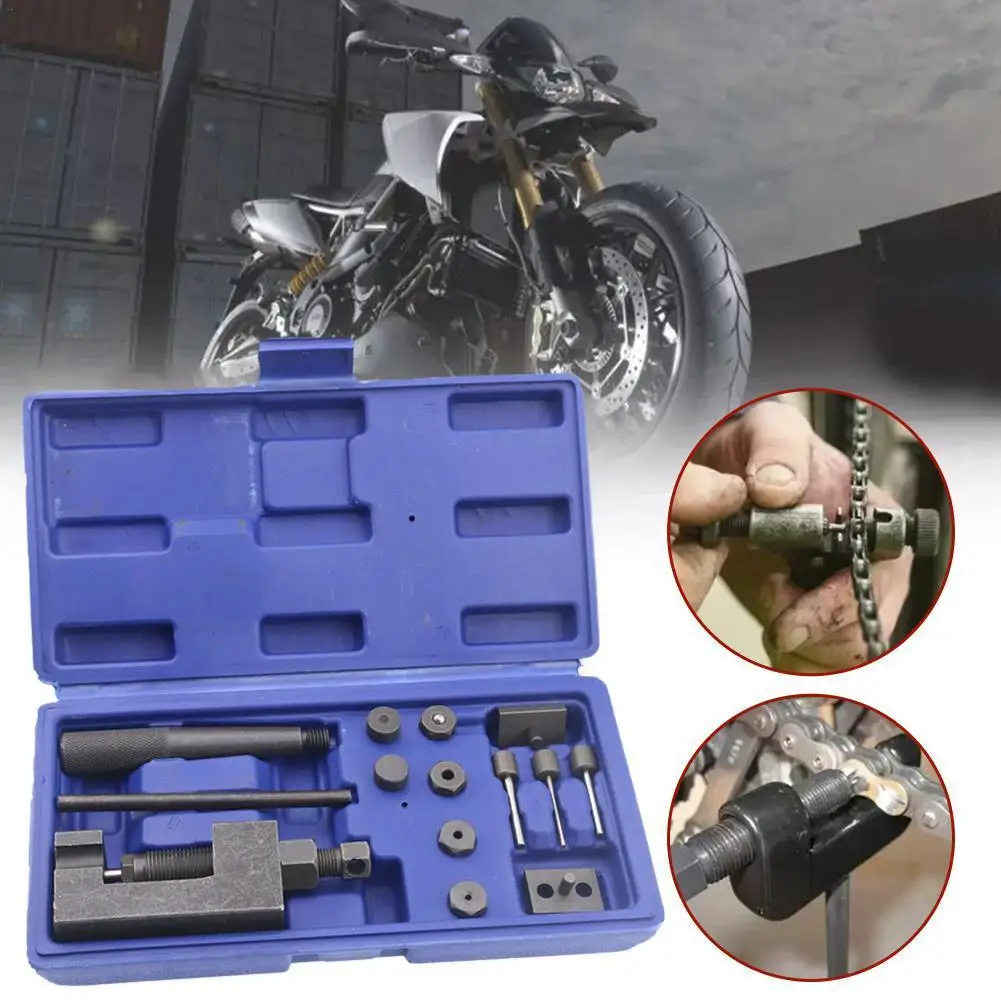 Motorcycle Chain Breaker Riveting Tool 6 pins Chain Cutter Riveter Bike Chain Pin Press Handle For 415/420/428/520/525/530/630