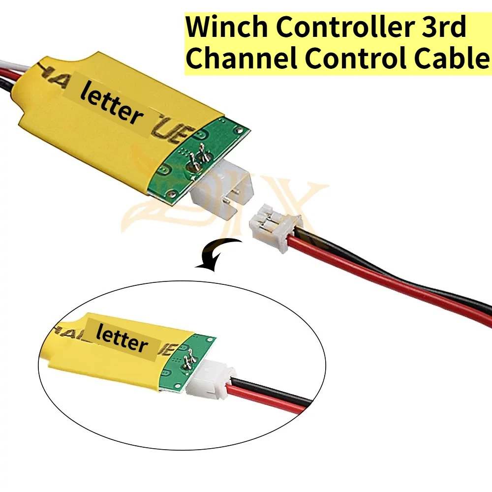RC Crawler Winch Controller 3rd Channel Control Cable For Axial SCX10 TRX4 D90 TF2 CC01 1/10 Custom Size DIY Upgrade Accessory