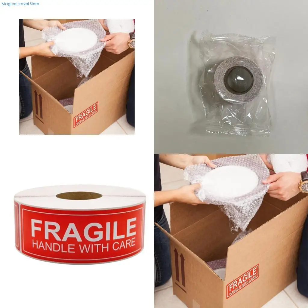 N2UB 120Pieces Fragile Sticker Caution Labels 3x1Inch for Warehouse Shipping Boxes