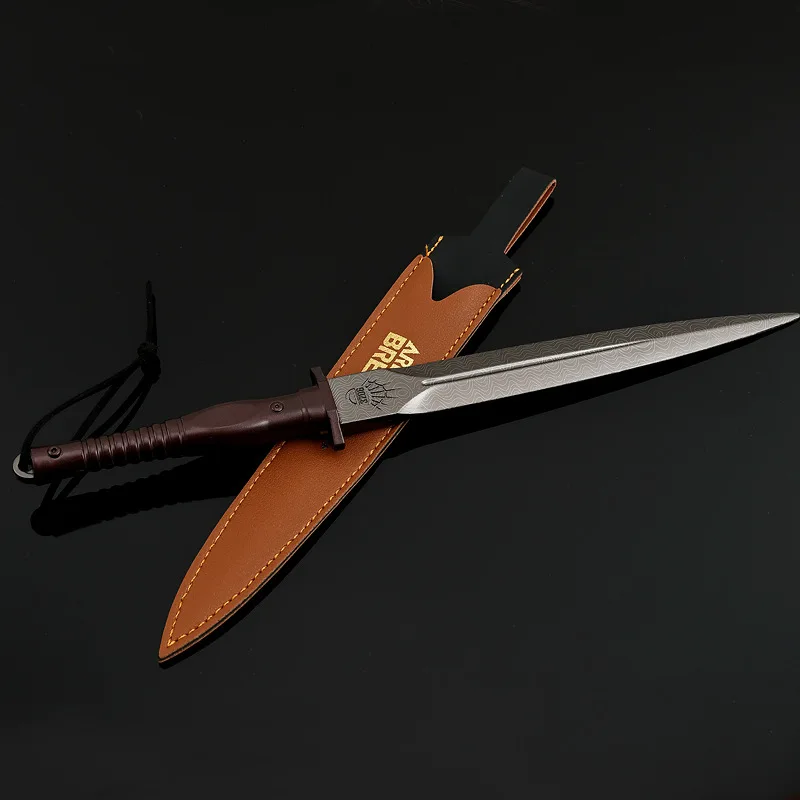 30 cm Arena Breakout Game Perifere Wapen Model Assault Messen met Holster Alle Metalen Ambachten Ornament Collecties Jongens Geschenken