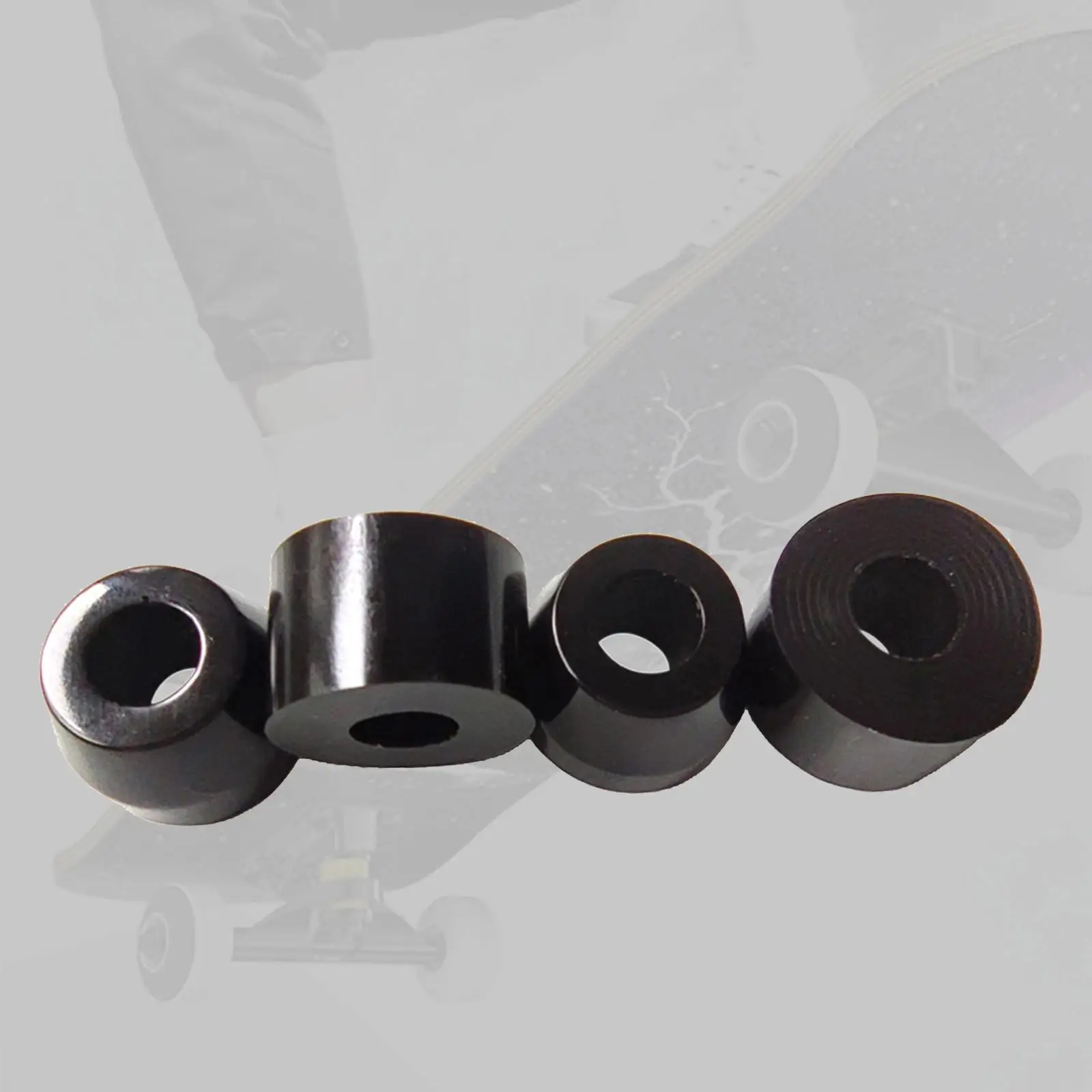 4x4x لوح التزلج شاحنة جلبة Longboard 90A إعادة بناء مجموعات امتصاص الصدمات الأسود