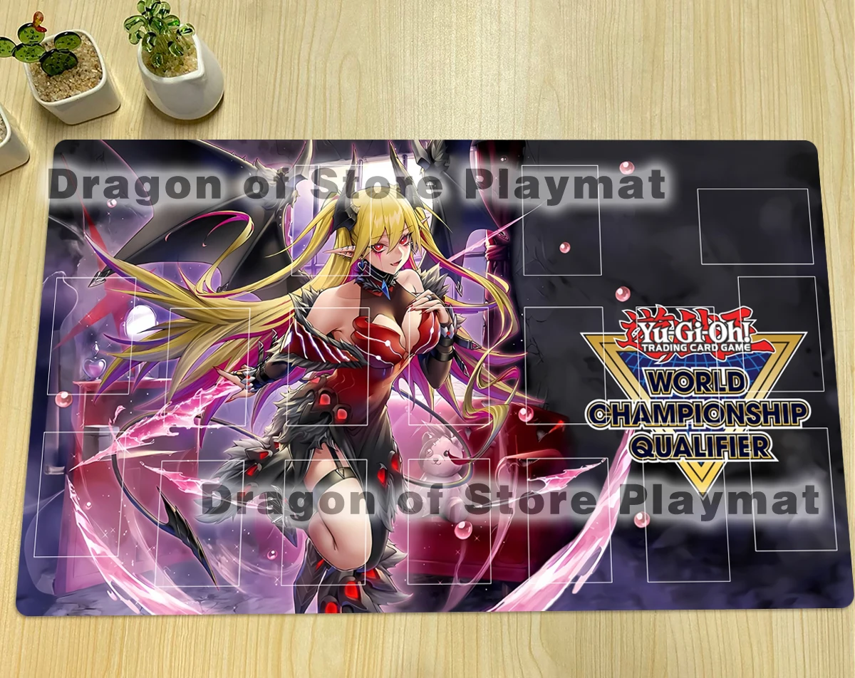 YuGiOh Playmat Lacrima The Scarlet Sorrow TCG Mat CCG Board Game Trading Card Game Mat Rubber Gaming Mouse Pad Free Bag 60x35cm