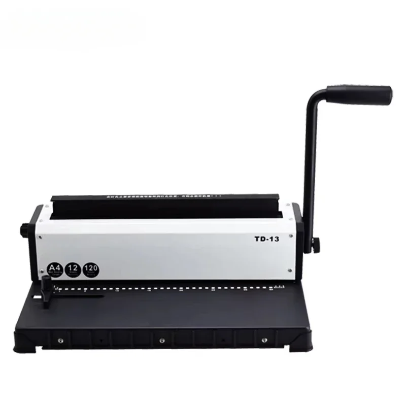 Factory Binder Notebook TD-13 3:1 Metal Calender Double Wire Book Binding Machine