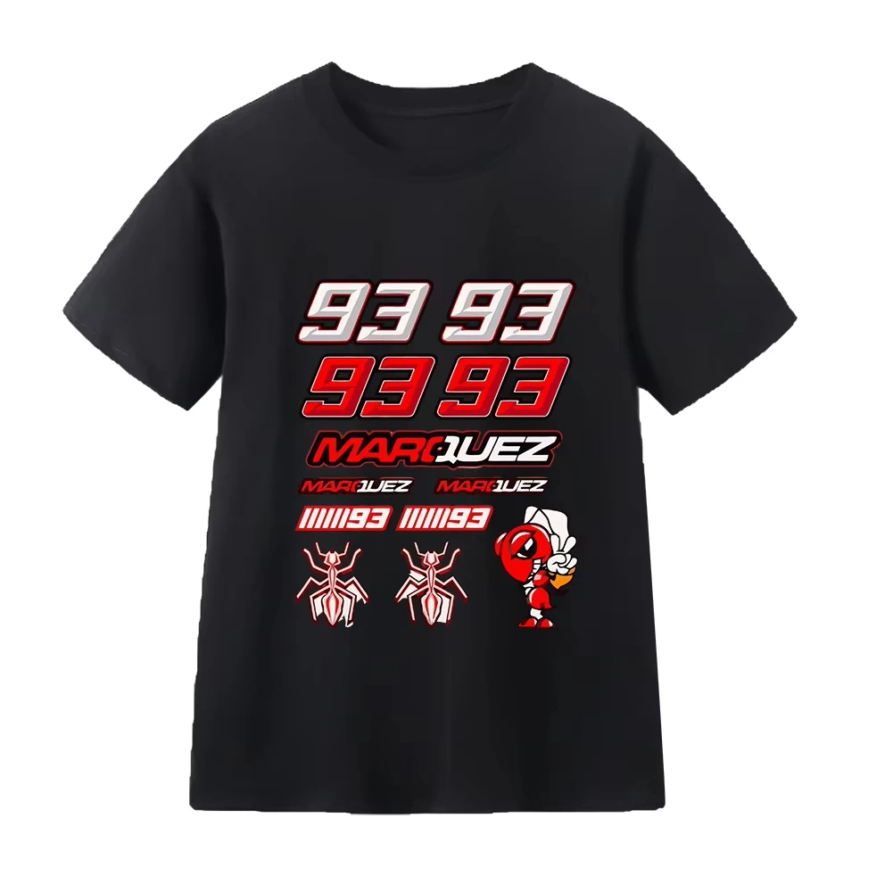 

Лето 2023, новый топ для езды на мотоцикле Marc Márquez # 93 мотоциклетная быстросохнущая футболка с круглым вырезом и короткими рукавами с 3D принтом