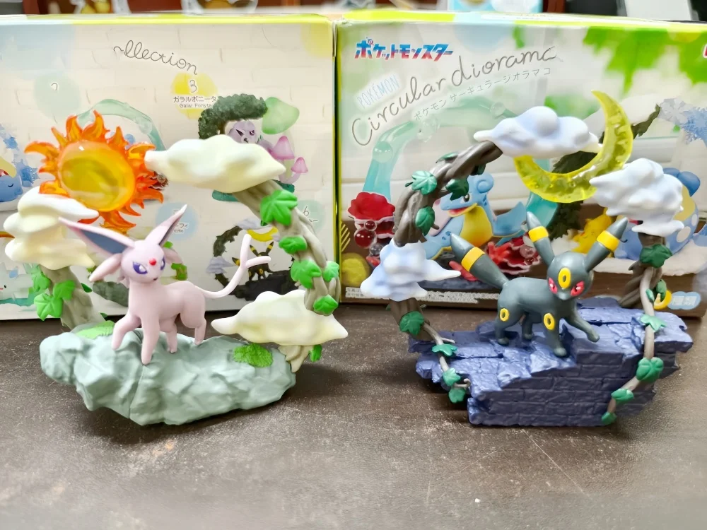 Re-Ment Pokemon Okrągła Diorama Kolekcja Togekiss Galarian Ponyta Lapras Spheal&Pikachu Espeon Umbreon Oryginalne Zabawki Prezent